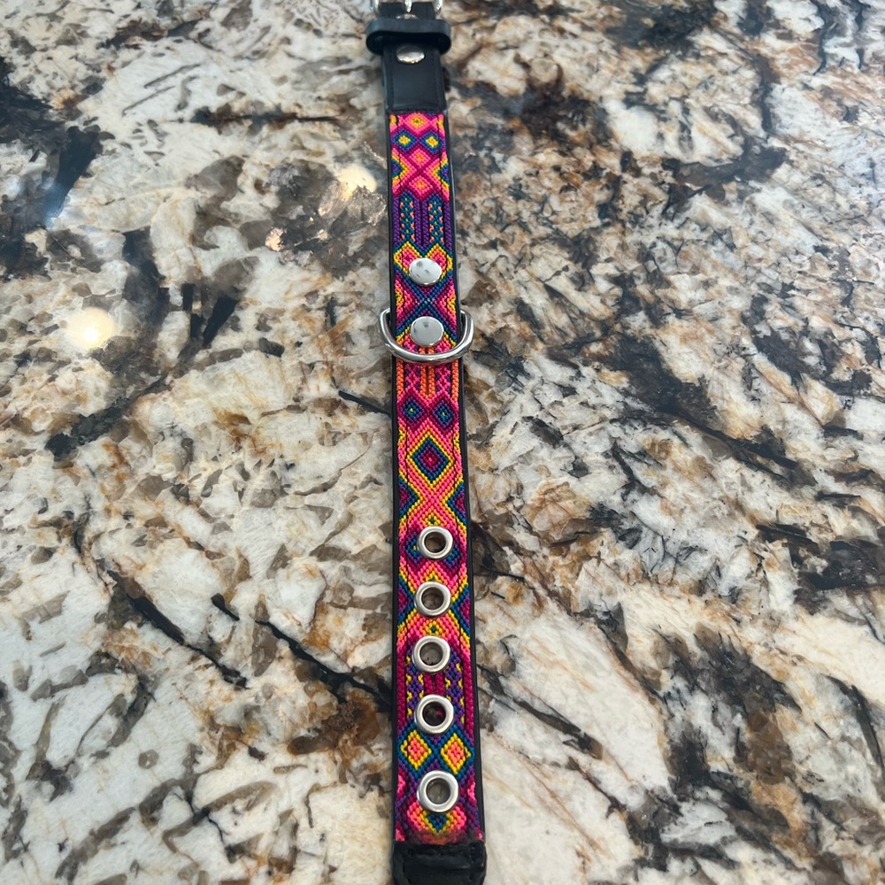 Beautiful Mexican Hand embroidered Pet Collar - Picture 4 of 9